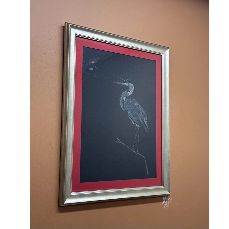 Original colored pencil drawing “Red winged revolution” by August Payton 