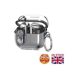 Samsung Galaxy Buds 3 / Buds 3 Pro Locking Silicone Clear Case & Key Ring