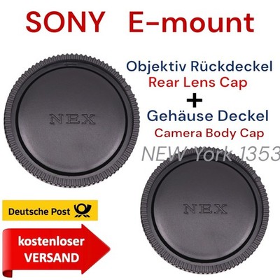 SONY NEX  E- MOUNT Objektiv Rückdeckel & Gehäuse Deckel Rear Lens & Body Cap