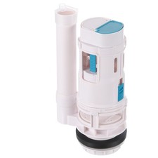 2 Inch Toilet Dual Flush Valve Split Bottom Inlet Fill Valve 240mm Height, White