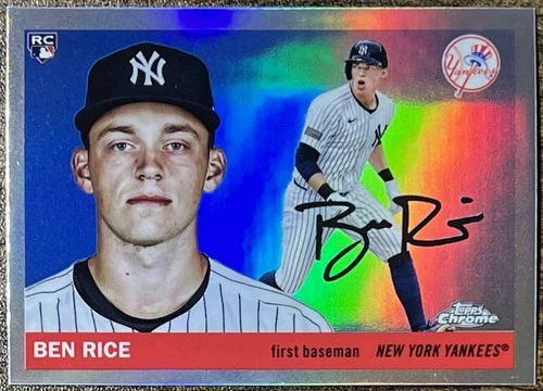 Ben Rice 2025 Topps Chrome Platinum Anniversary Refractor Rookie #311 Yankees
