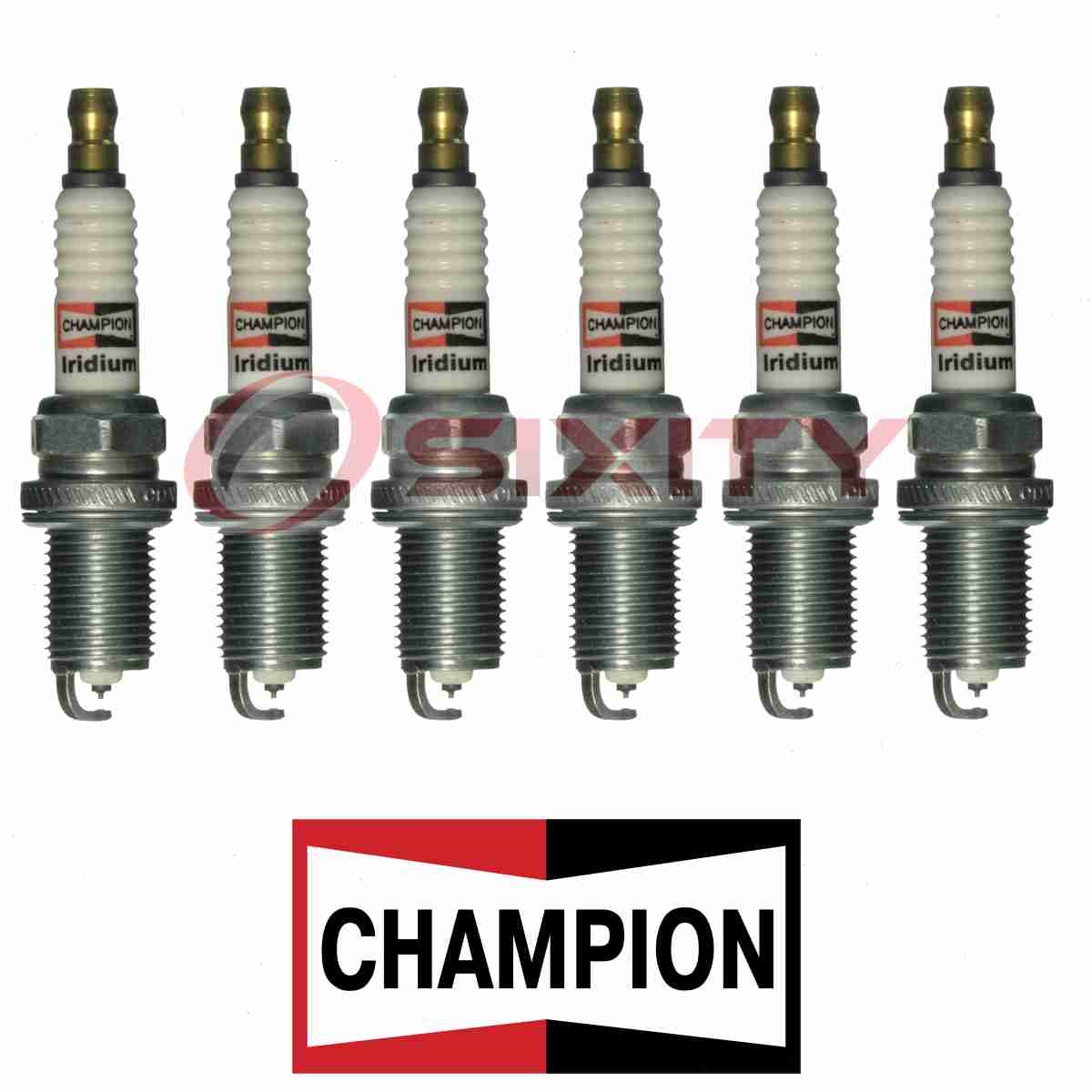 For Audi Q7 CHAMPION IRIDIUM 6 pc Spark Plugs 3.0L V6 2011-2017 y5