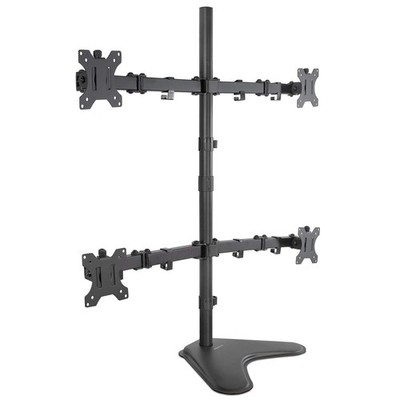 Mount-It! Quad Monitor Stand | Height Adjustable Standing 4 Screen Mount | Fi...
