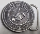 USMC Pewter Belt Buckle - United States Marine Corps EGA - FREE Shipping