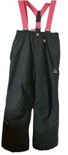 GERRY Snow Pants With Suspenders Youth Girls Size Large 14/16 Black Ski Winter