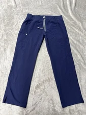 FIGS Pants Womens Large Blue Kade Cargo Scrubs Nurse Doctor Medical Stretch