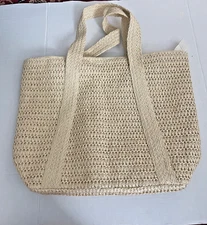 Mark & Graham SAUSALITO STRAW TOTE - NWOT - Monogram Removed - Slight Mark