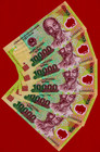 FIVE 5 x 10000 DONG 2023 VIETNAM UNC COLORFUL POLYMER NOTES Prefix "KI" (P-119o)