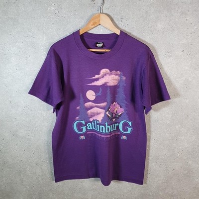 Vintage Screen Stars Gatlinburg Tennessee Single Stitch T-Shirt Herren Large lila