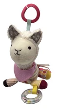 Skip Hop Baby Activity Llama Plush Stuffed Animal Rattle Teether Crinkle Toy