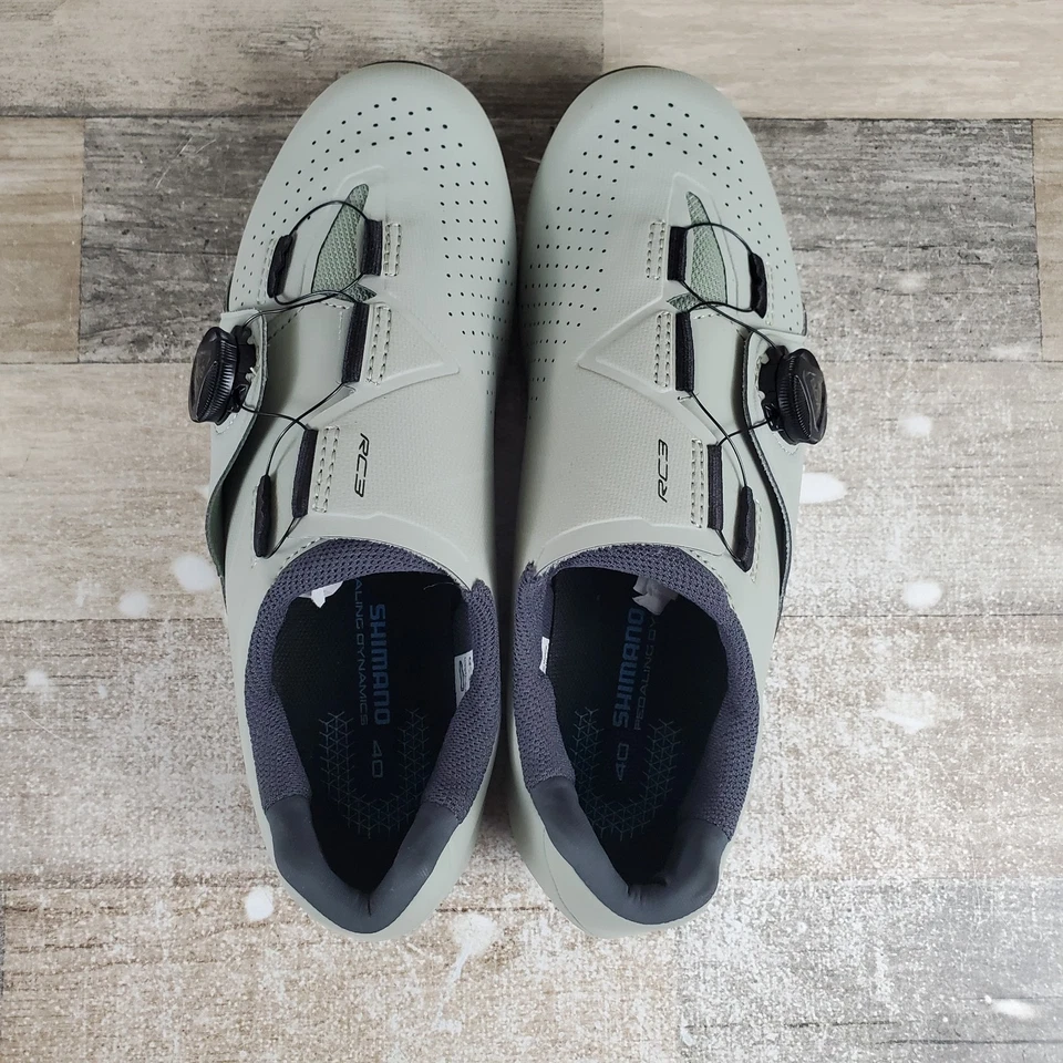 禧玛诺 SH-RC300 Dynalast 女式公路自行车鞋 8 码淡绿色自行车运动鞋 — 第 4/4 张图片