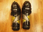 Bauer Supreme 3S Shin Guards Mens Large 16"  Black Ice Hockey Pads