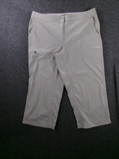 LL Bean Pants Women 16 Beige Crop Comfort Trail Causal Capsule Camp Hike