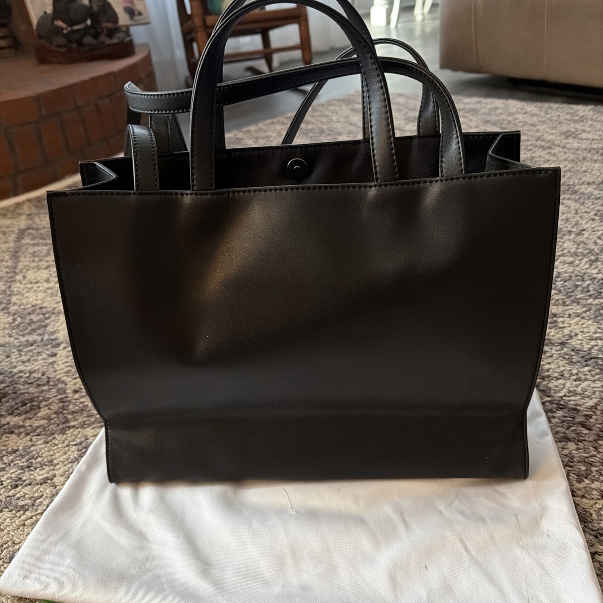 Telfar Medium-Sized Black Shopping Bag View 3