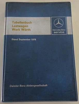 Tabellenbuch Mercedes Benz LKW 709 - 2632 LP + NG73. Stand 09/1978 - Bild 1 von 4