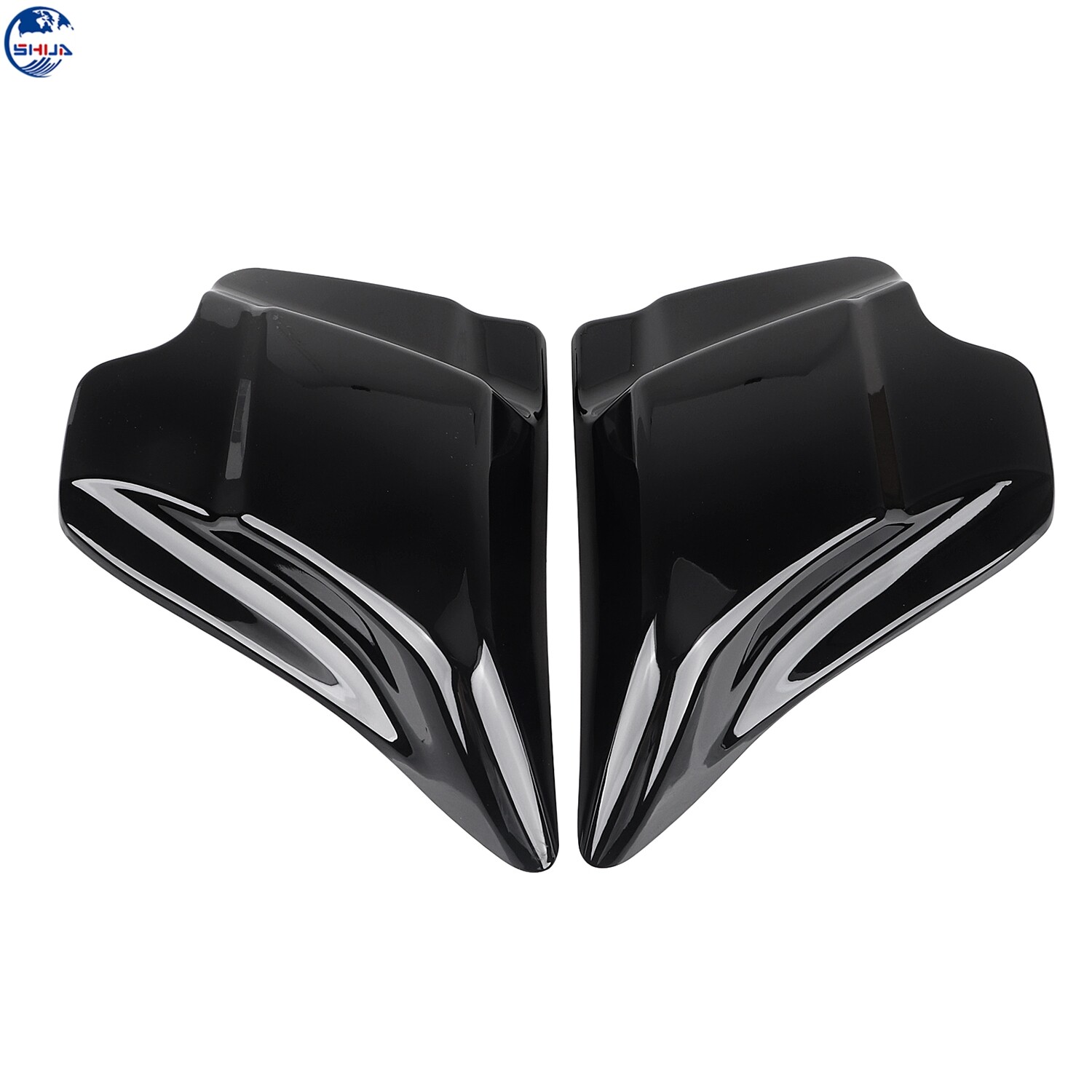 Gloss Black Side Covers Panel For Harley Electra Glide Road King Classic FLHRC