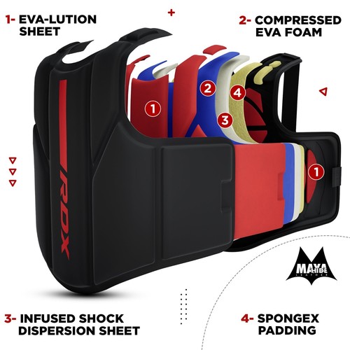 Boxing Chest Guard by RDX, Boxing Body Protector, MMA, Kickboxing, Muay Thai - Picture 30 of 41