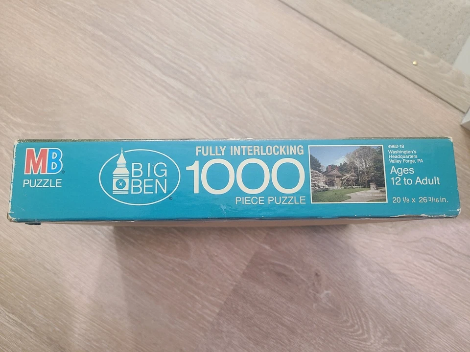 Rompecabezas vintage 1975 Big Ben MB cuartel general de Washington 1000 piezas Foto 2 de 2