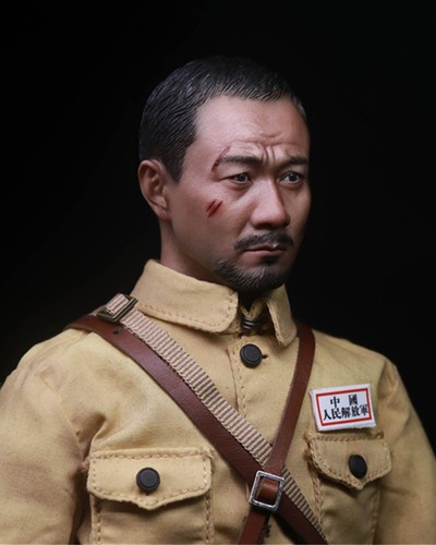 1/6 TM010B Battle Damged Volunteer Gunner Hu Jun Head Carved DIY 12'' Action Fi - Picture 6 of 11