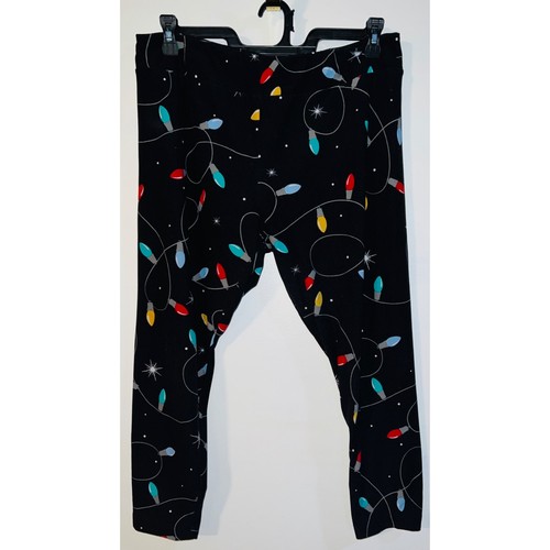 Christmas Lights Print Leggings Youth 1X-2X