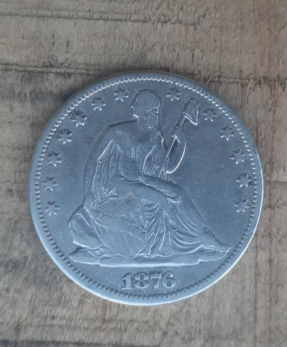 1876-CC Liberty Seated Half•High Grade! Rare Carson City Mint! Ships Free.