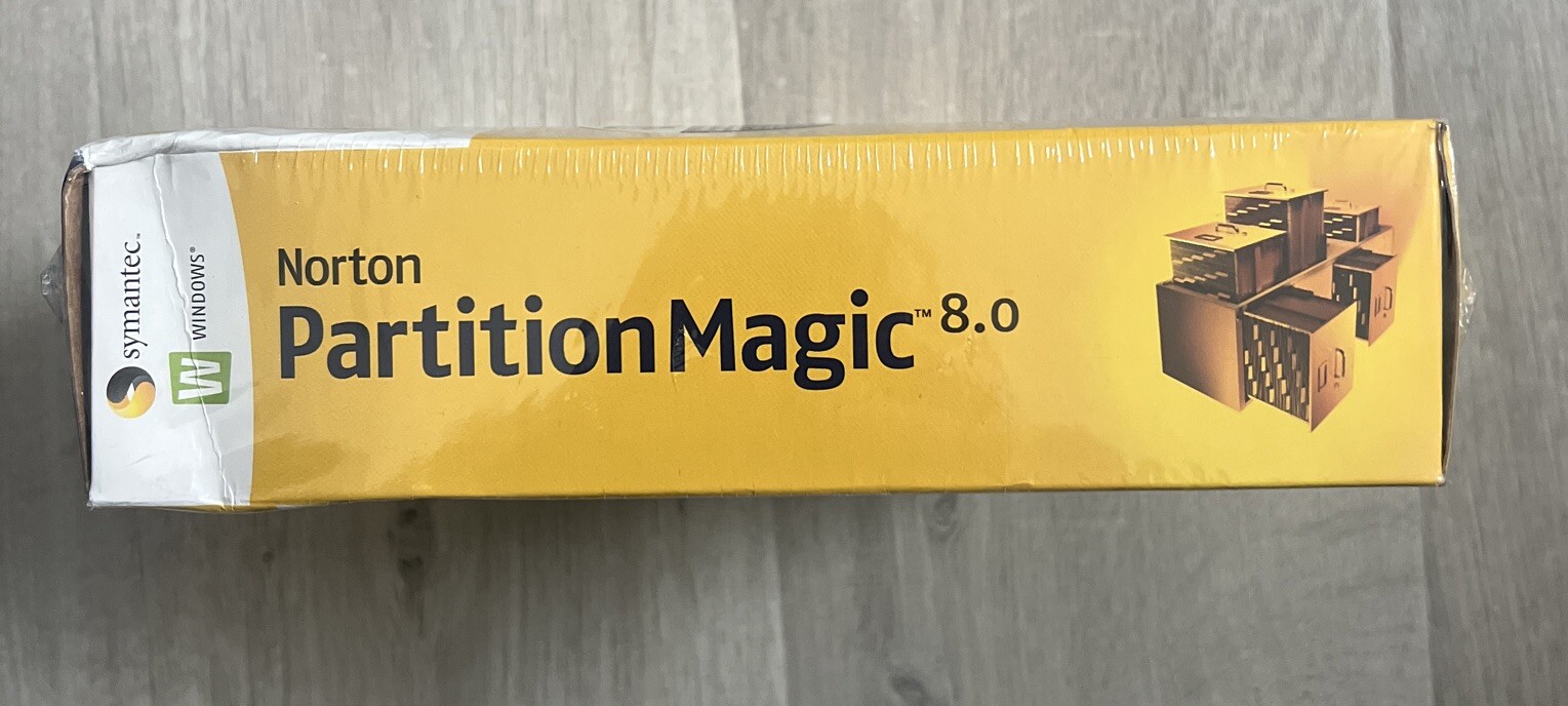 NIB Sealed Symantec Norton Partition Magic 8.0 Windows XP/ME/98/95/2000