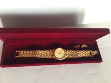 Gold Plated Waterresistent Quartz UNISEX  Watch Stainless Steel back, #2006