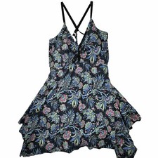 Hanna Nikole Swim Dress One Piece Swimsuit Womens Plus Size 26W Bright Floral