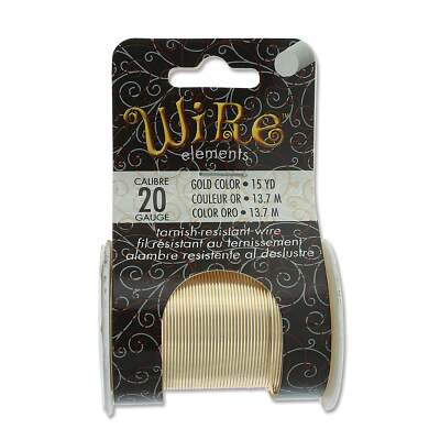 BeadSmith Gold 20 Gauge Craft Wire Elements- 15 Yard Spool