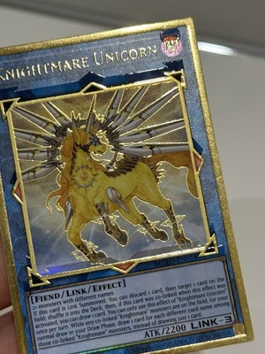 Yu-Gi-Oh MISPRINT KNIGHTMARE UNICORN MGED-EN034 1st EDITION NEAR MINT AUTHENTIC