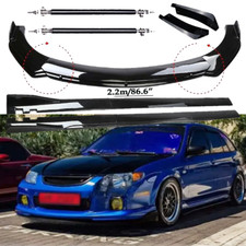 For Mazda Protege Front Bumper Lip Spoiler Kit 86.6 Car Side Skirt Glossy For Mazda Protege Front Bumper Lip Spoiler Kit 86.6 Car Side Skirt Glossy