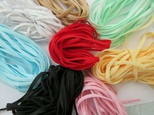 5mm ELASTIC COLOURED CORD, 23 COLOURS FOR CROCHET BAGS 5 - 100 Meters UK Seller