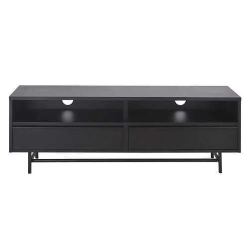 Maisons Matte black metal TV stand with 2 drawers eBay