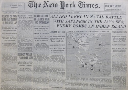 ALLIED FLEET IN NAVAL BATTLE JAVA SEA - ROMMEL RUSSIA NJ 2-1942 WWII ...