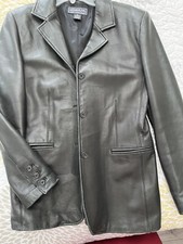 Vtg Harold's Leather Jacket Black Soft Button Women's 8