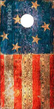 Abstract Grunge American Flag Cornhole Wrap Bag Toss Skin Decal Sticker Wraps