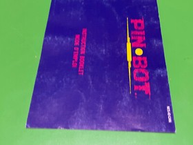 Pinbot Nintendo NES Manual Instruction Booklet Pin Bot