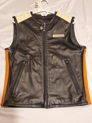 Harley-Davidson Vintage Rapid City Leather Vest 97148-03VM Small Mens 19x24 READ