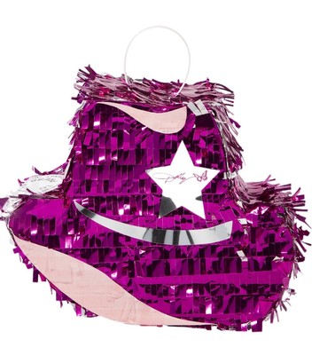 New ~ Dolly Parton Pink Cowboy Hat Party Pinata Country Music