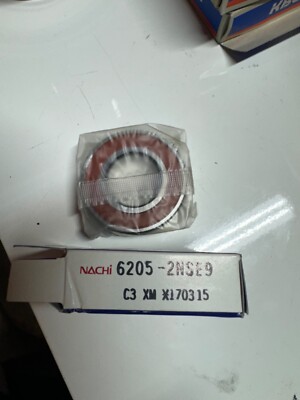2 of 6205-2NSE9 C3 NACHI Bearings. Free Shipping Priority Mail.