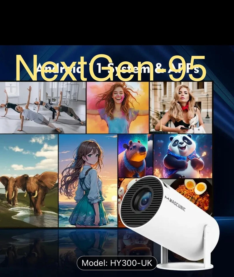 HY300 PRO Projector MAGCUBIC 4K Android 11 Dual Wifi6 BT 5.0 260 ANSI 1080P - Image 4 of 4