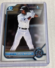 2022 Bowman Chrome #BCP-3- KAHLIL WATSON 1st Bowman Rookie RC Card.. rookie card picture