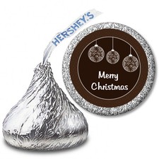 Ornate Ornaments - Personalized Christmas Hershey Kiss Stickers-108 Stickers