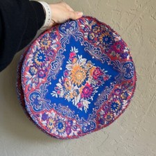 Set of 2 bohemian colorful Vibrant Floral Patterned pillow cases stitched