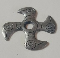 ANCIENT VIKING SILVERED SOLAR MILITARY PENDANT 