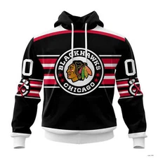  Personalized Chicago Blackhawks Special Bold Design Hoodie Black