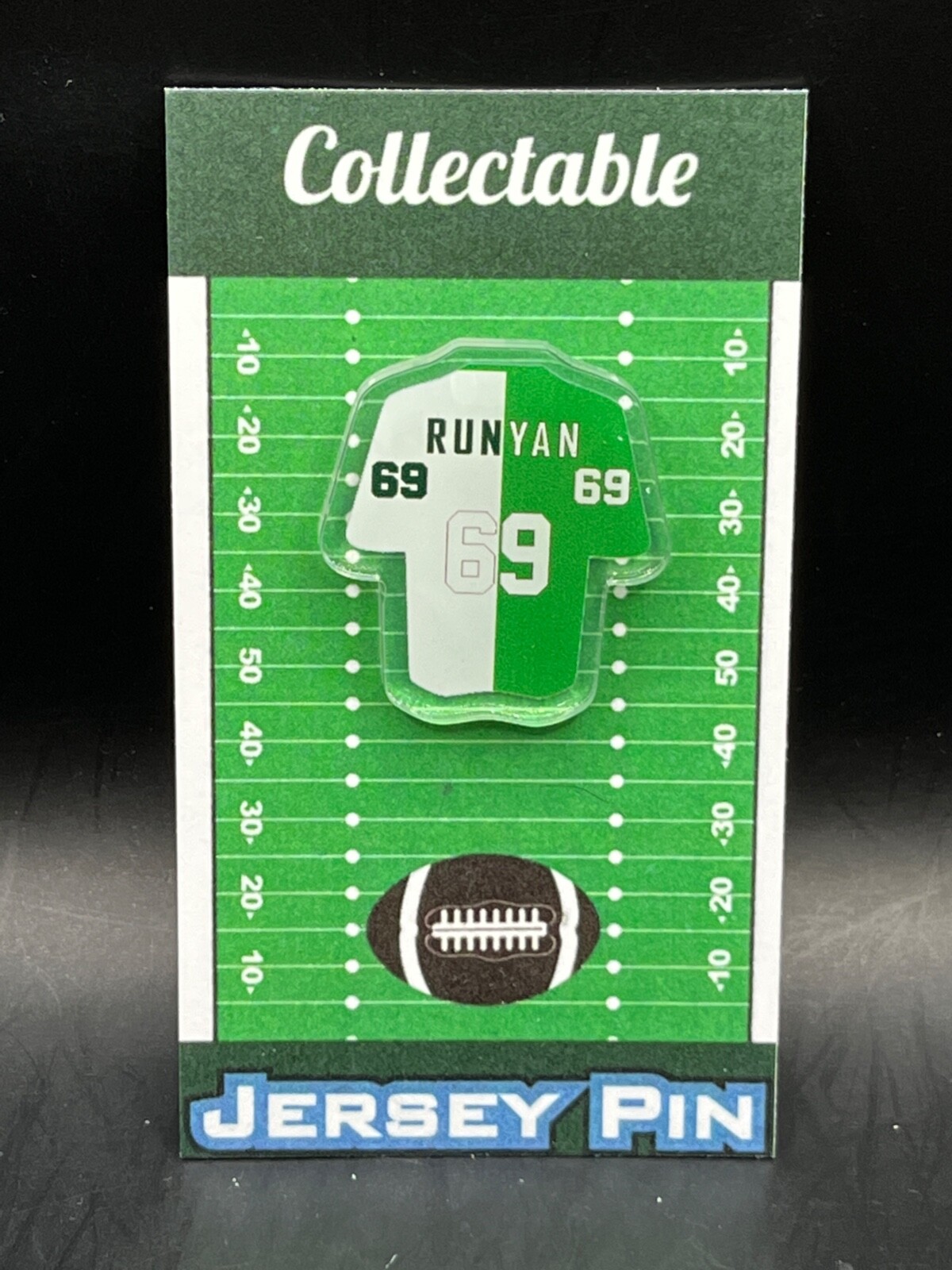 Philadelphia Eagles Jon Runyan Classic Collectible Jersey Lapel Pin - Top Fan Favorite