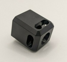 9mm Muzzle Brake 1/2-28 thread, Anodized Black Aluminum made for Glock 43