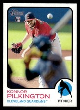 2022 Topps Heritage #633 Konnor Pilkington Rookie Card Cleveland Guardians