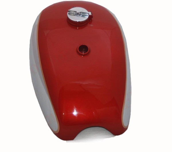 BSA Goldstar Catalina Trials 2 Gallone Rot & Chrom Gas Benzintank Mit Kappe S2U-image
